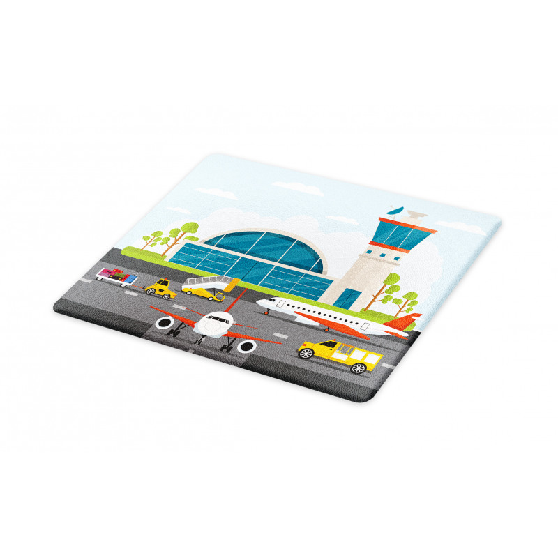 Cartoon Airfield Elements Cutting Board