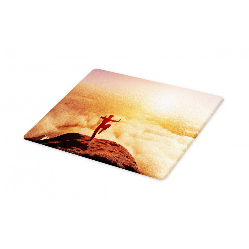 Karate Posed Man at Sunset Cutting Board