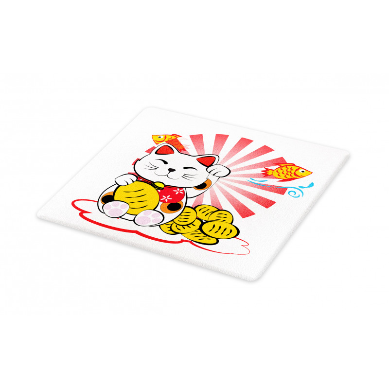 Fishbones Lucky Cat Cutting Board