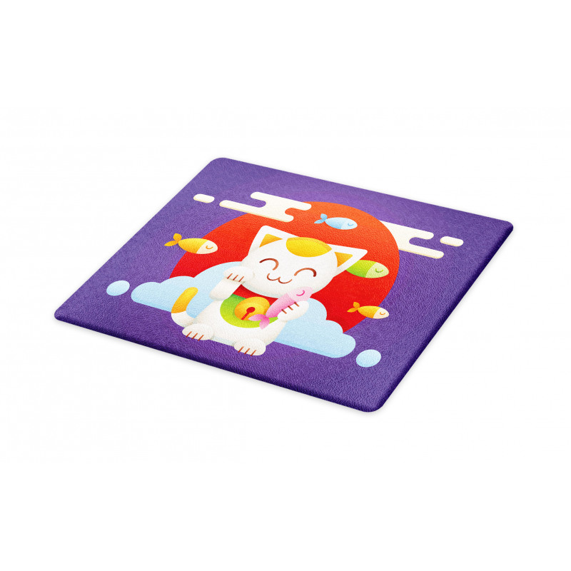 Maneki Neko Coins Fish Cutting Board