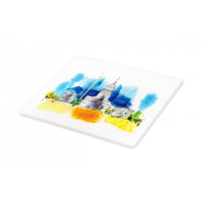 White House Paint Cutting Board