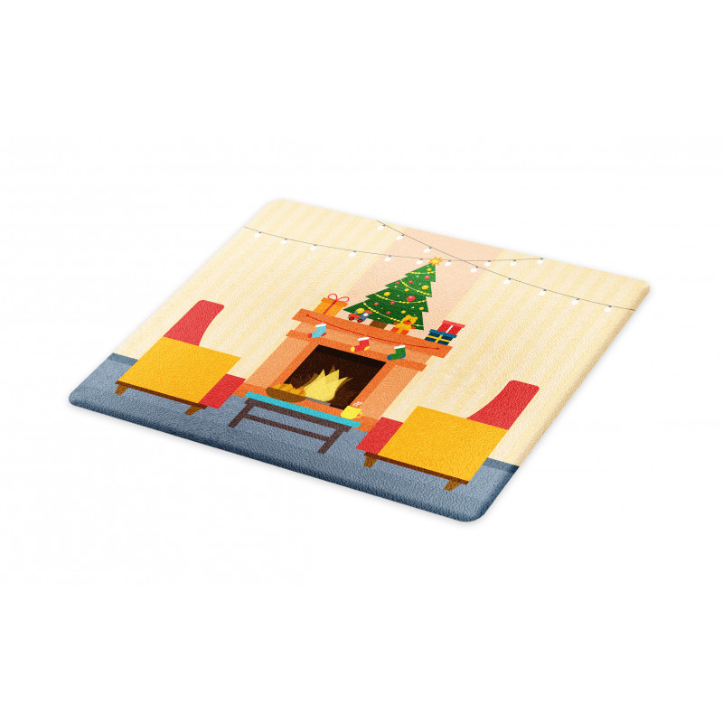 Cartoon Xmas Interior Cutting Board