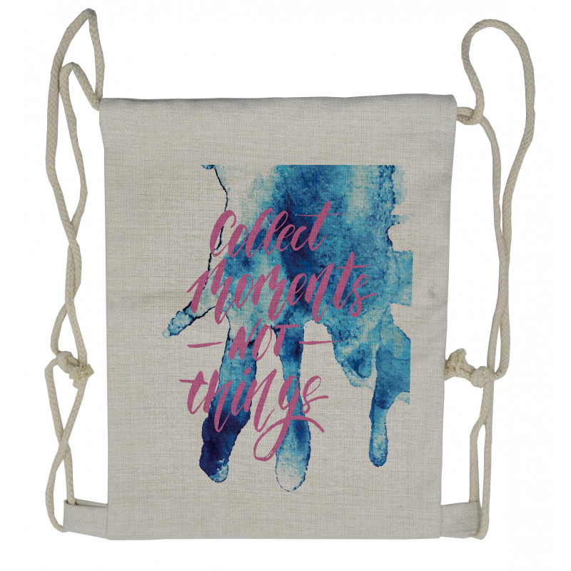 Watercolor Splatters Concept Drawstring Backpack