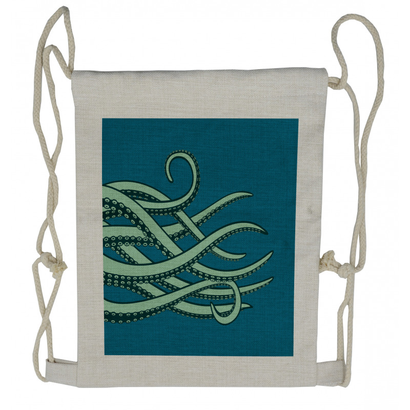 Sea Creature Tentacles Drawstring Backpack