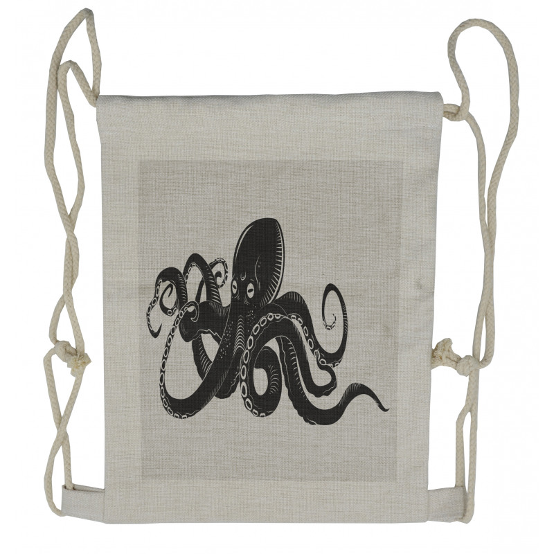 Curling Tentacles Curl Drawstring Backpack