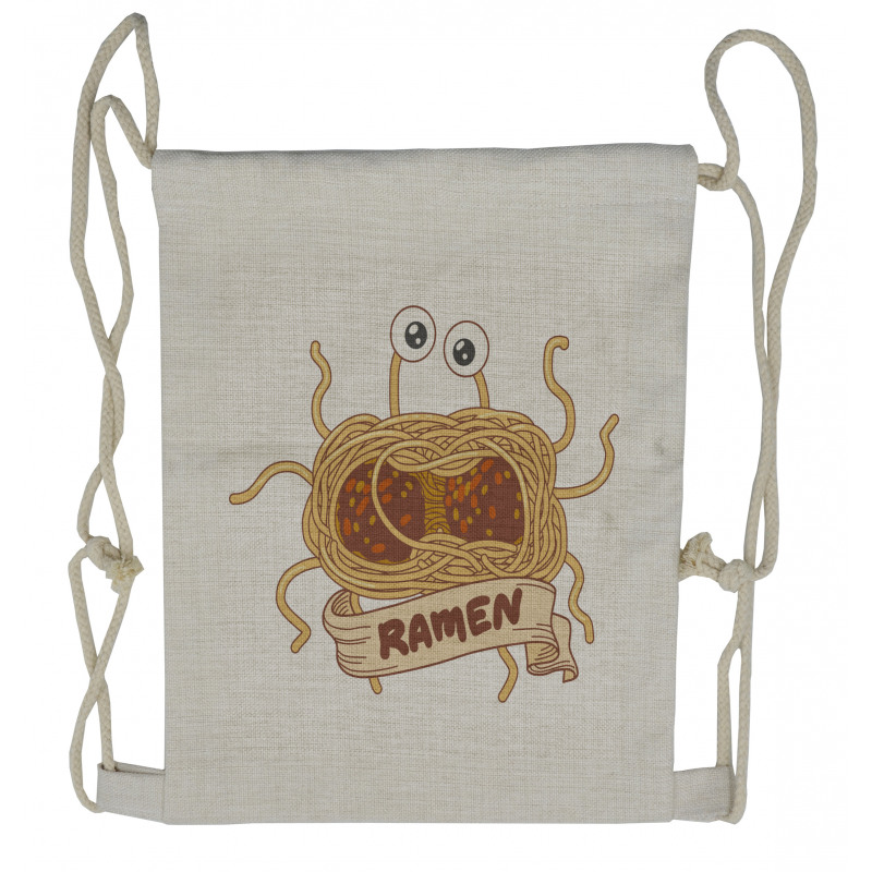 Flying Spaghetti Monster Drawstring Backpack