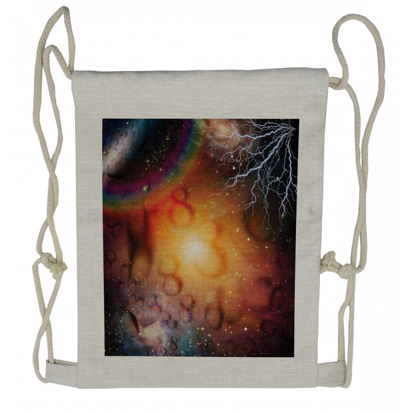 Universe and Electricity Drawstring Backpack