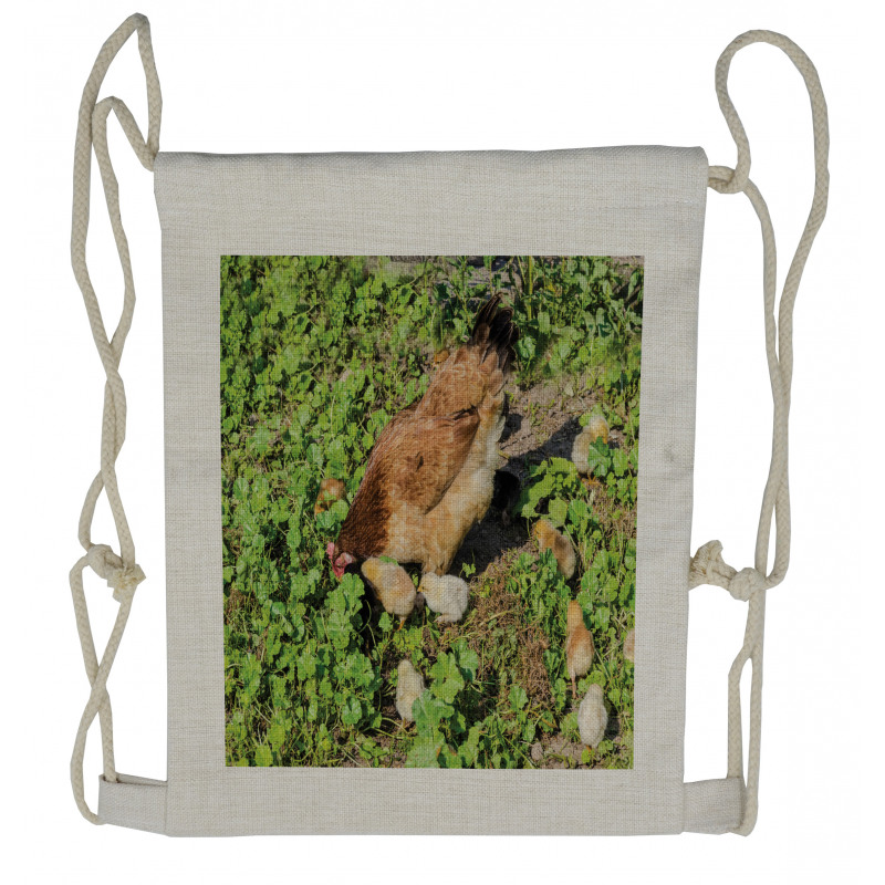 Animals on Shamrocks Drawstring Backpack