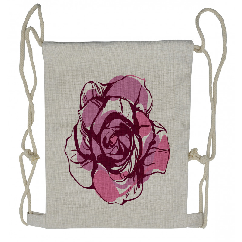 Rose Petal Drawstring Backpack