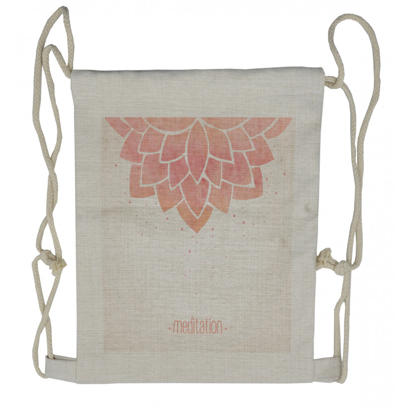 Meditation Lotus Flower Drawstring Backpack