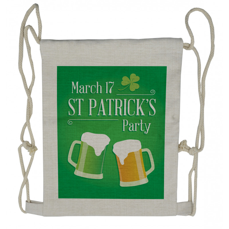 St. Patrick's Day Beers Drawstring Backpack