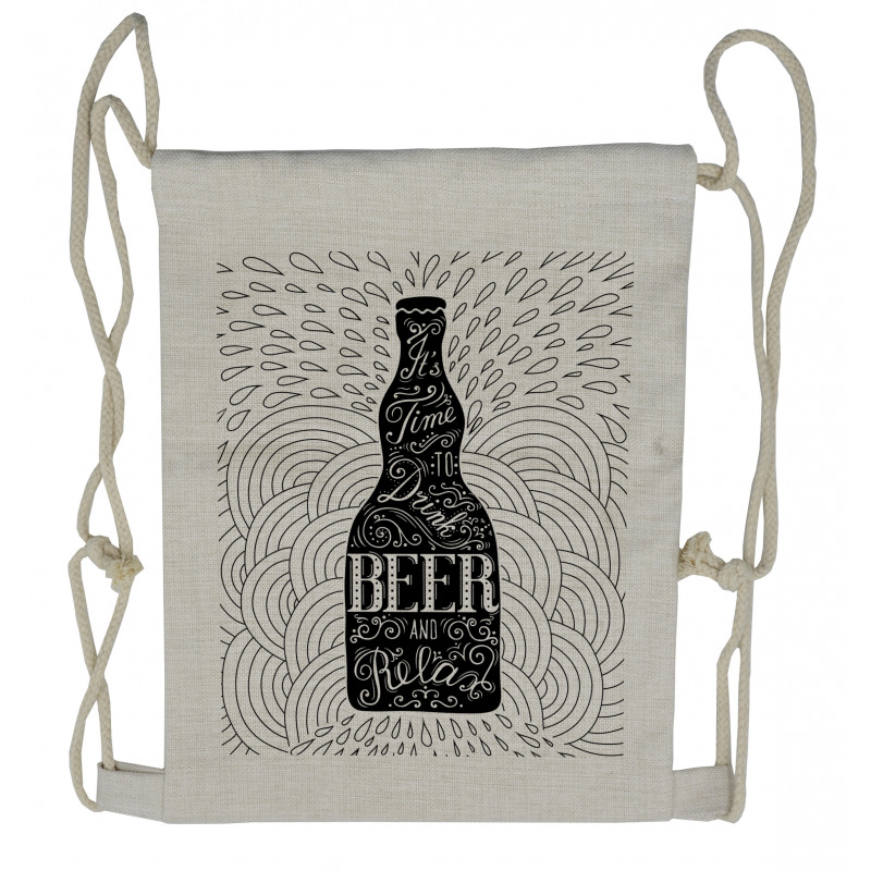 It's Time to Drink Beer Drawstring Backpack