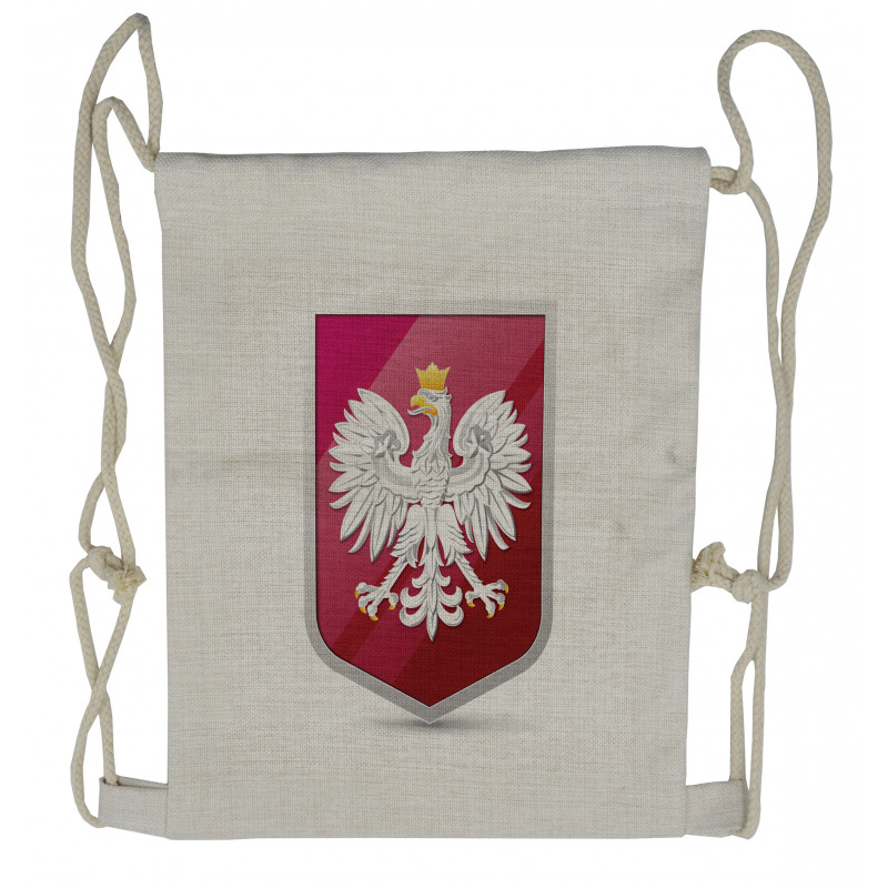 Coat of Arms of Poland Eagle Drawstring Backpack