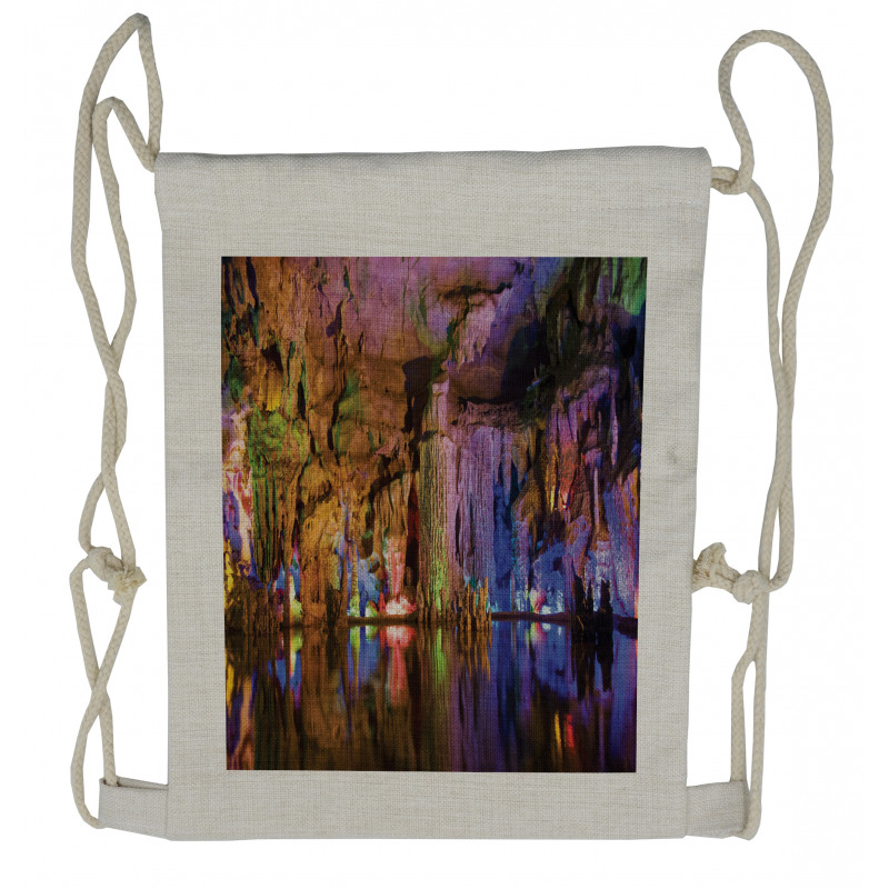 Stalagmite Formations Cave Drawstring Backpack