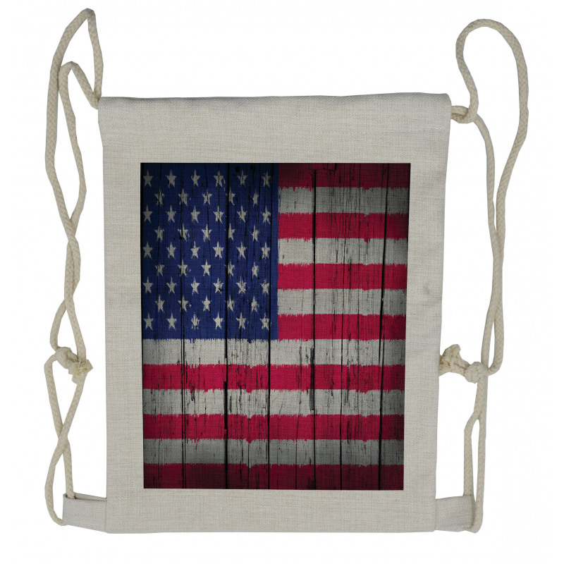 July Fourth Freedom Day Drawstring Backpack