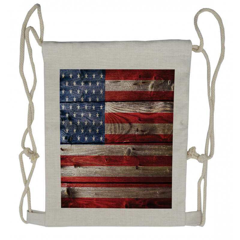 Independence Day Wall Drawstring Backpack