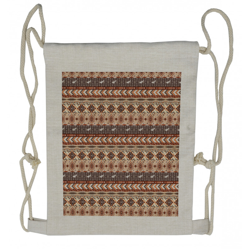 Ethnic Drawstring Backpack