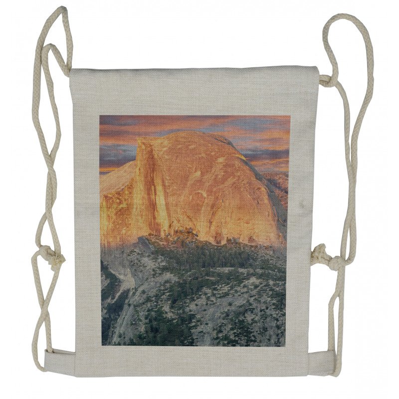 Photo of Sunset over Rock Drawstring Backpack