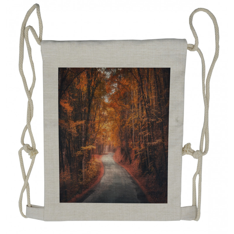 Pathway into Forest Foliage Drawstring Backpack