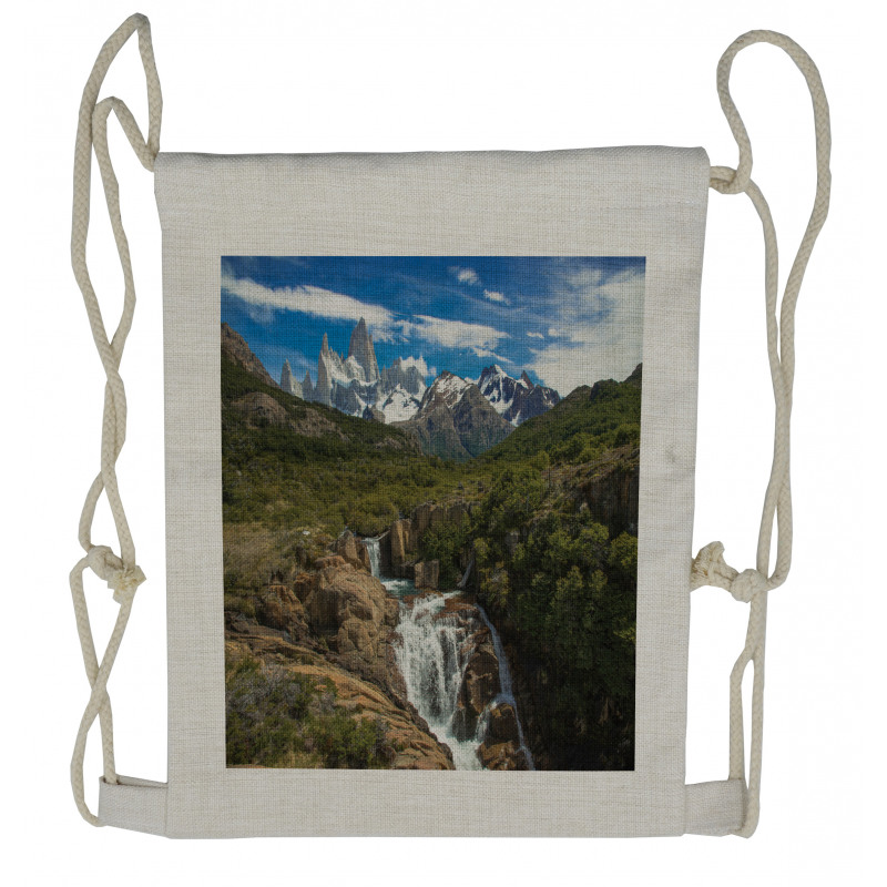 Mount Fitz Roy Drawstring Backpack