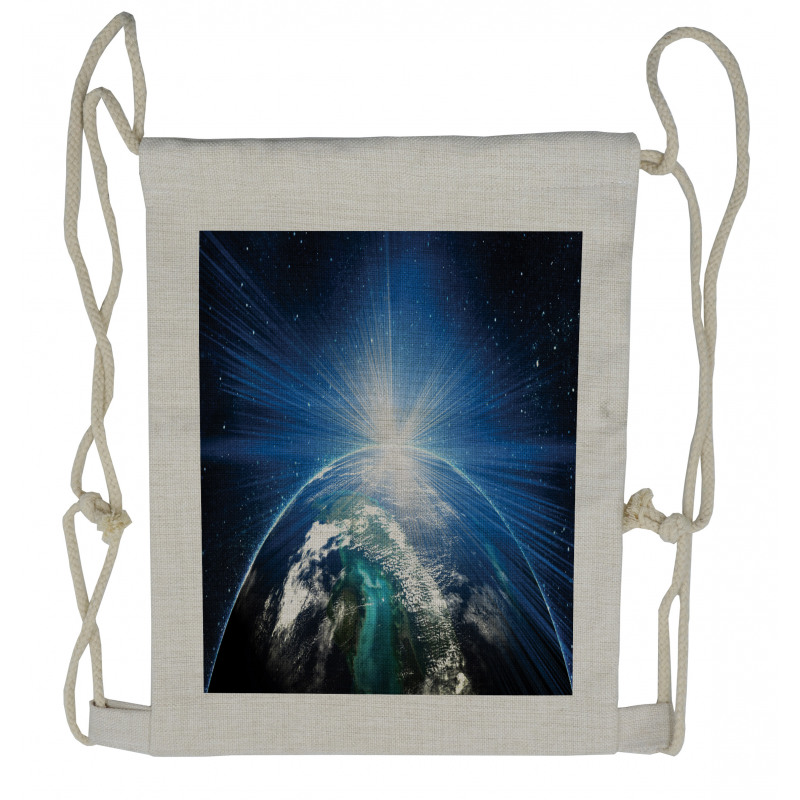 Astrophotography Rising Sun Drawstring Backpack