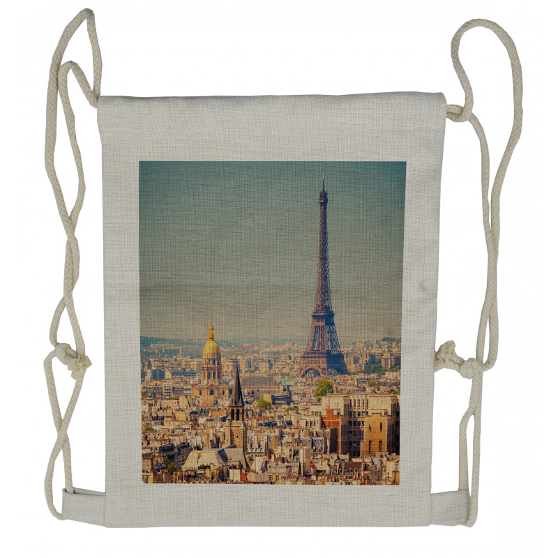 Cityscape of Paris Drawstring Backpack