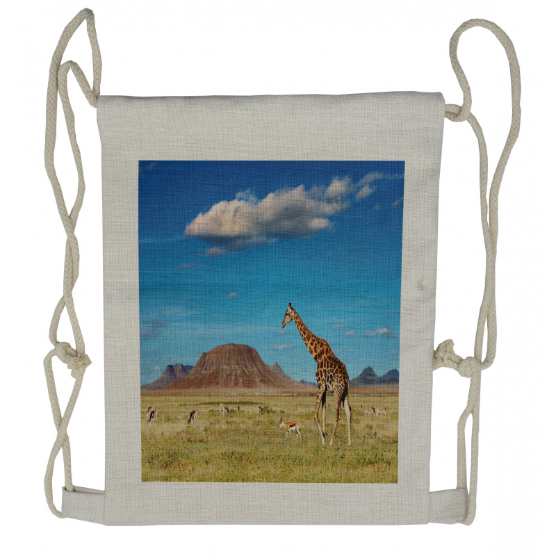 Savanna Giraffes Drawstring Backpack