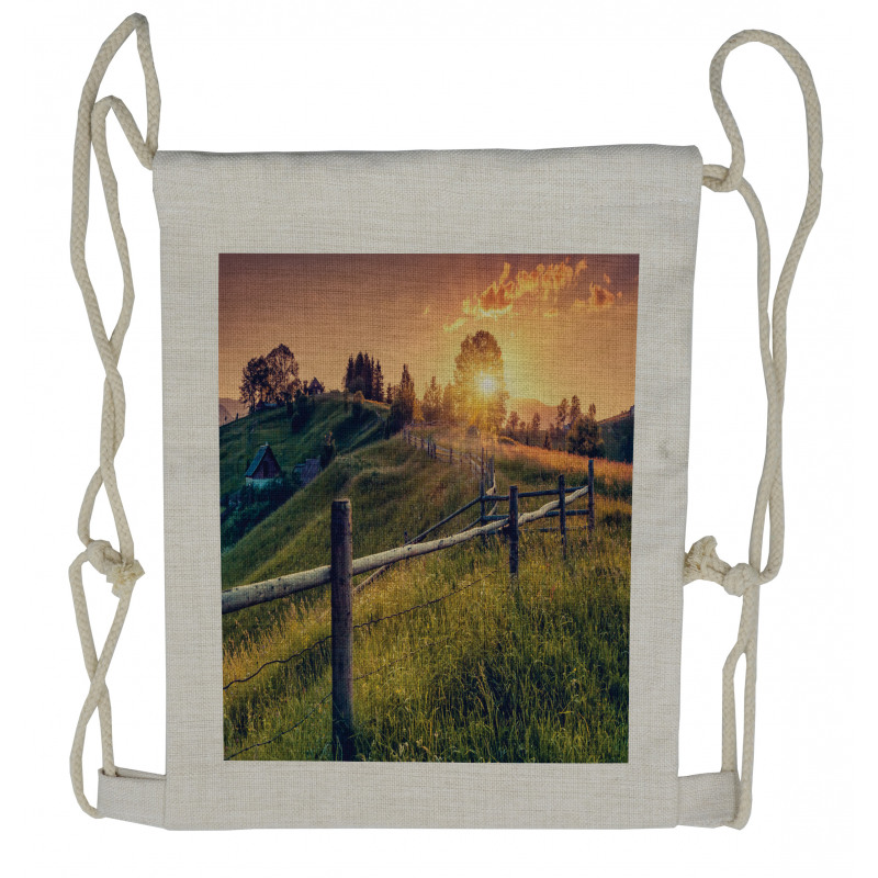 Morning Sunbeams Sky Drawstring Backpack