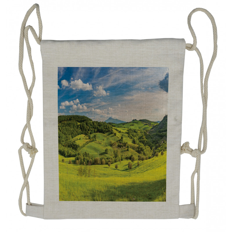 Tuscany Italy Farms Drawstring Backpack