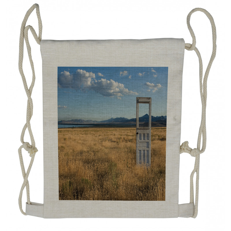 Field with Mountains Drawstring Backpack