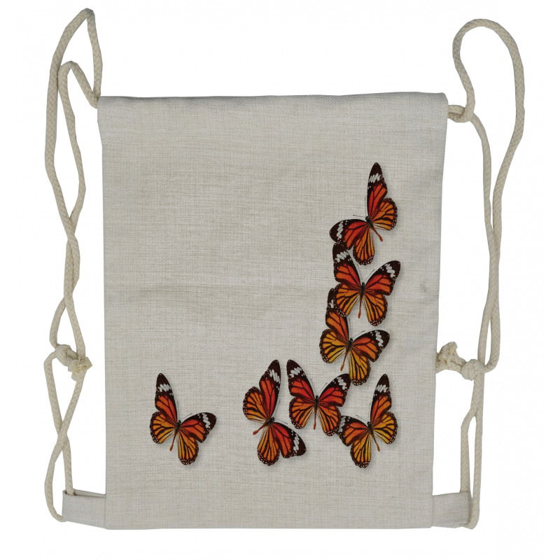 Spring Monarch Bug Drawstring Backpack