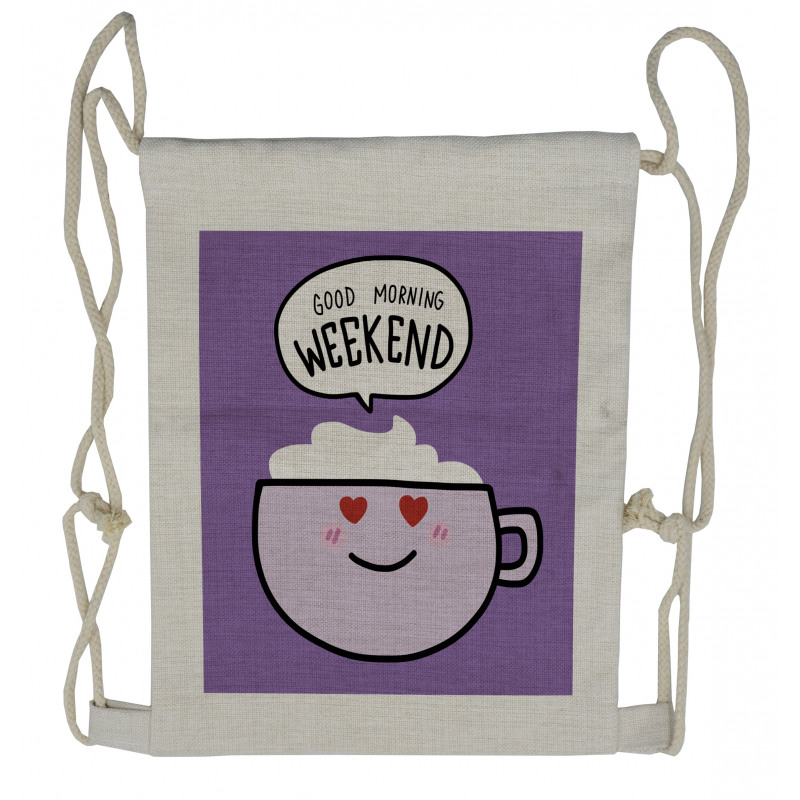 Morning Weekend Drawstring Backpack