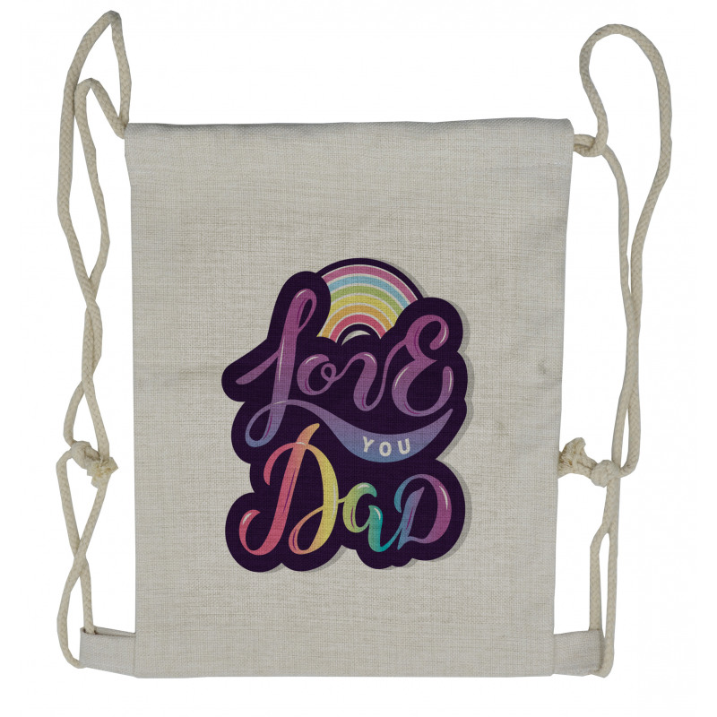Colorful Bubbly Text Drawstring Backpack