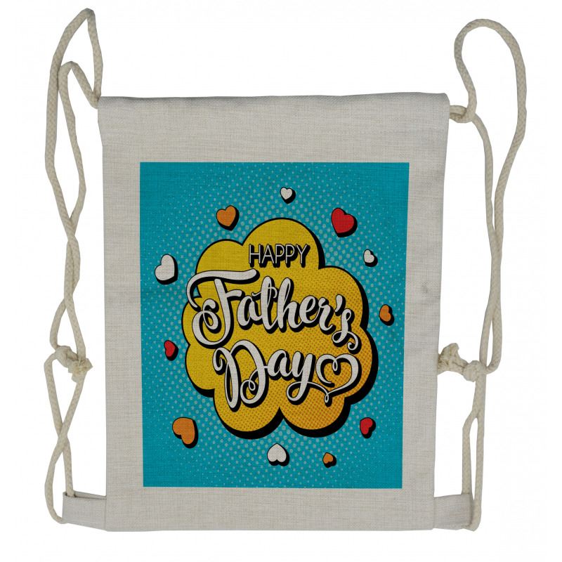 Colorful Comic Wording Drawstring Backpack