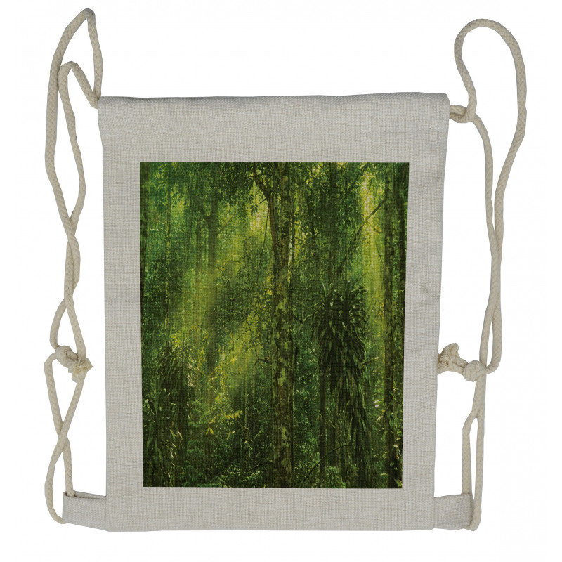 Sun Beams Tropic Forest Drawstring Backpack