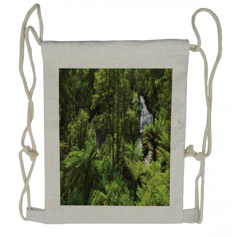 Rainforest Fall River Drawstring Backpack