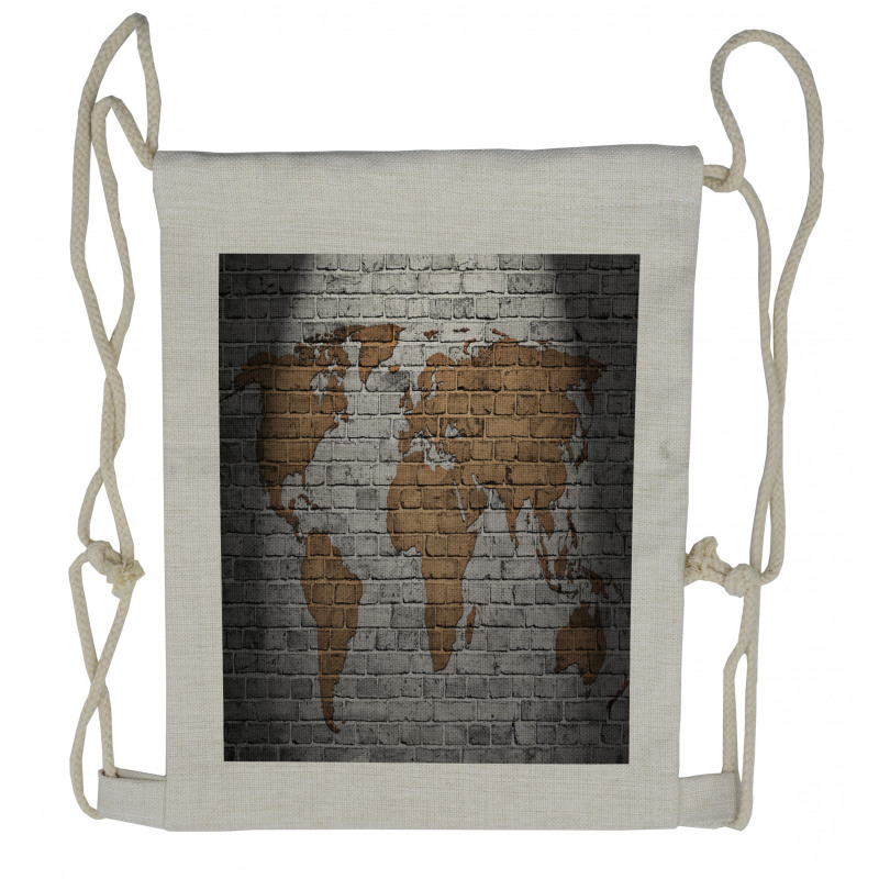 Countries Continents Drawstring Backpack