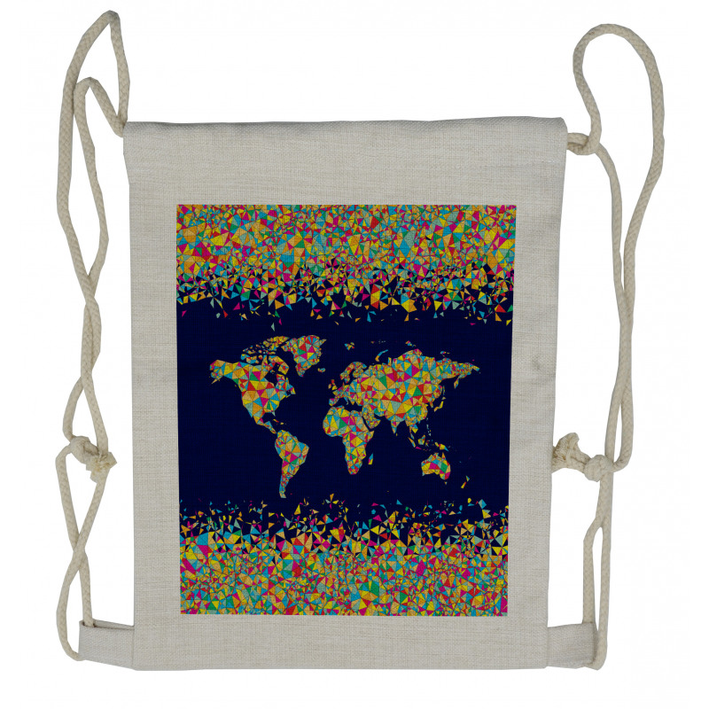 Mosaics Tiles Global Drawstring Backpack