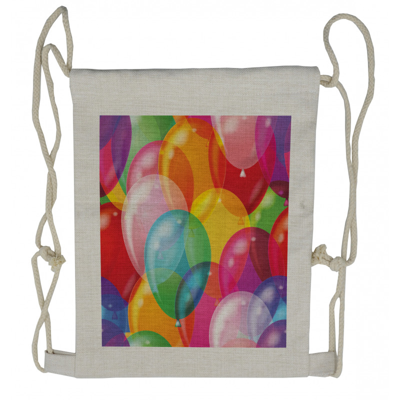 Balloons Fun Drawstring Backpack