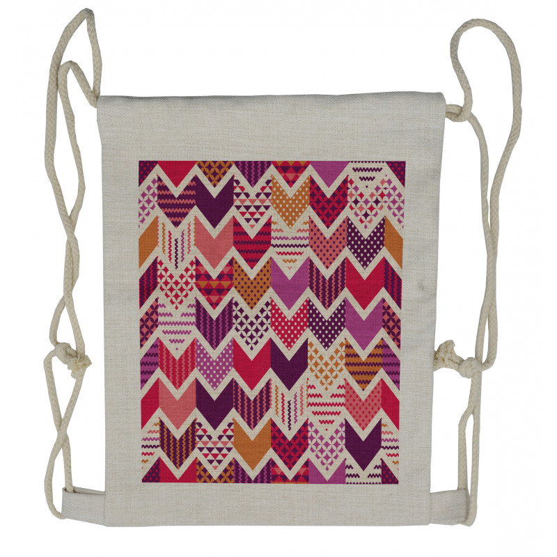 Arrow Chevron Geometry Drawstring Backpack