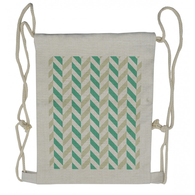 Herringbone Springtime Drawstring Backpack