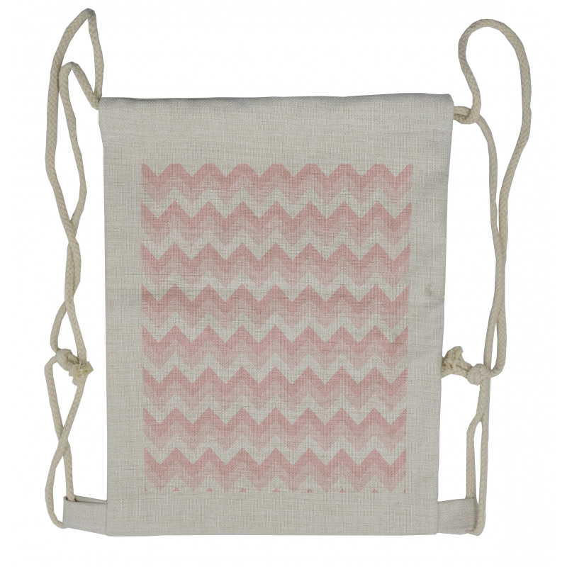 Zigzag Chevron Grunge Drawstring Backpack