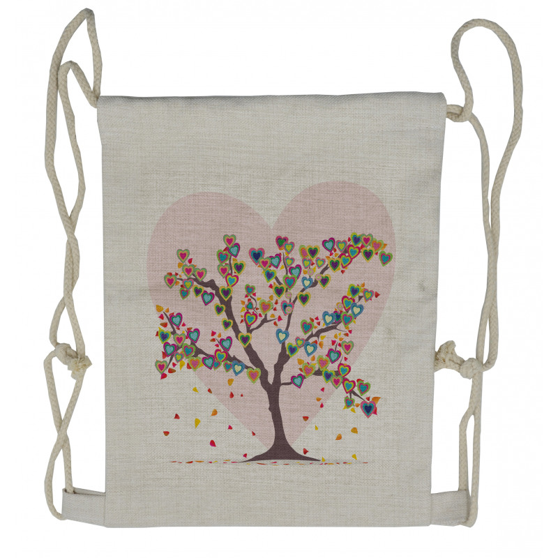 Tree with Leaves Floral Drawstring Backpack