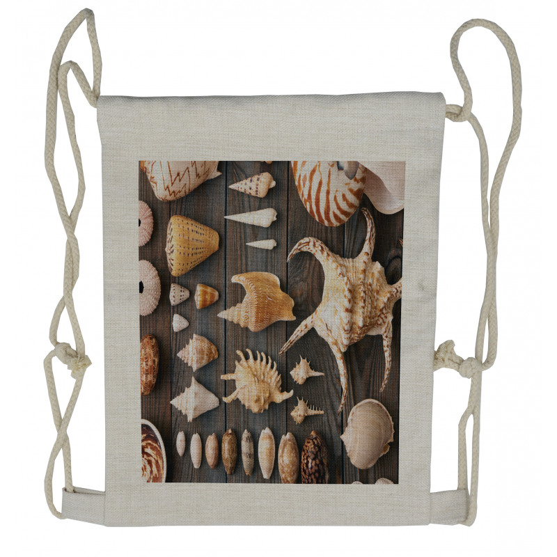 Countryside Beach Shell Drawstring Backpack