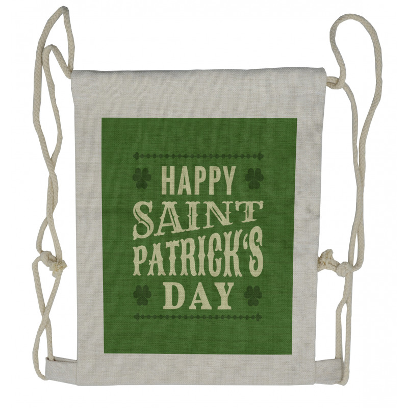 Happy Saint Patrick's Art Drawstring Backpack