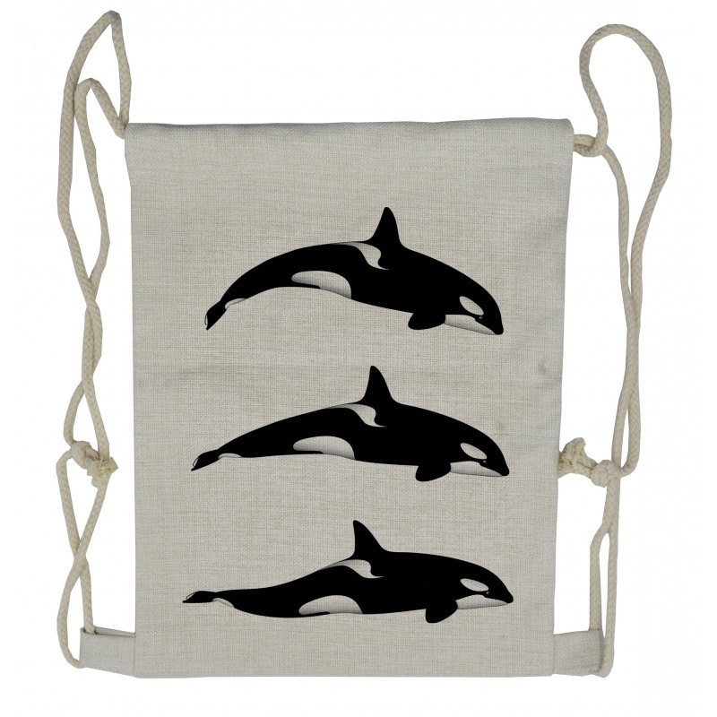 Orca Killer Whales Drawstring Backpack