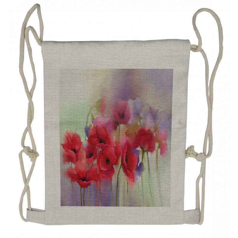 Spring Flowers Romantic Drawstring Backpack