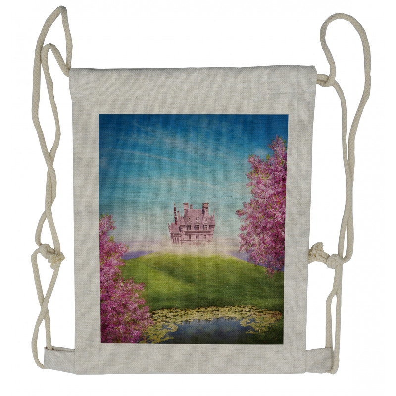 Fairy Castle Cheery Blooms Drawstring Backpack