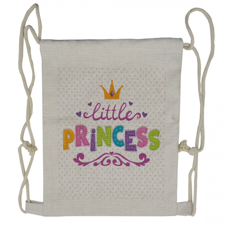 Little Princess Words Drawstring Backpack