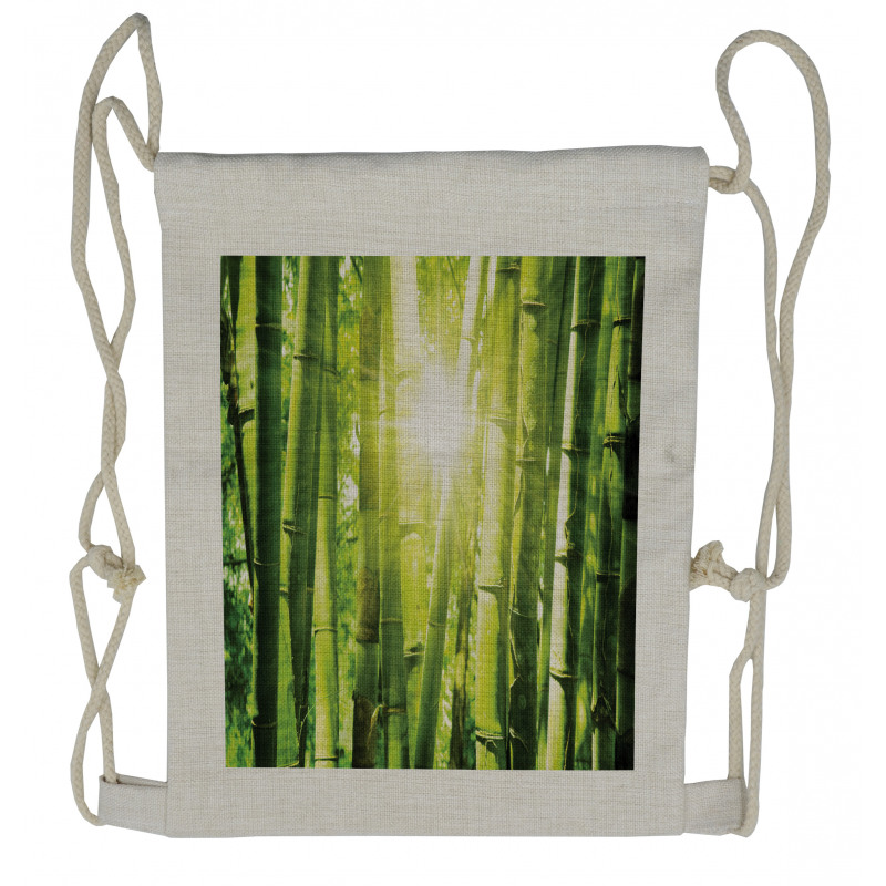 Sun Beams in Wild Jungle Drawstring Backpack